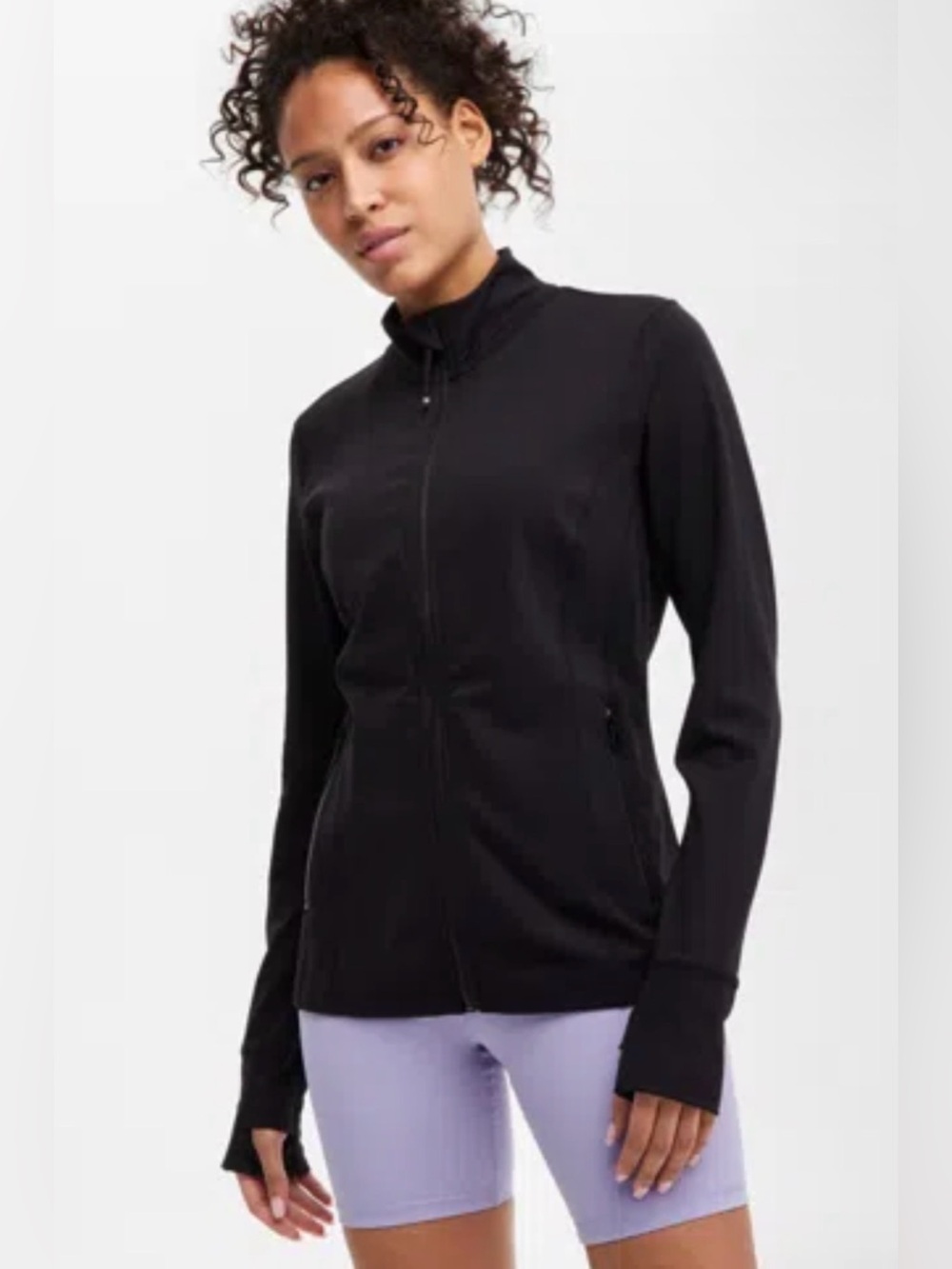 Ideology Black Performance Jacket with Logo Tag